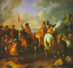 Battle Scenes by Pieter van Bloemen