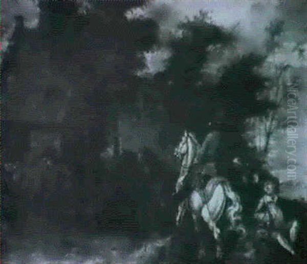 A Traveller Asking Directions By An Inn - view 1