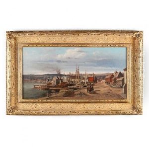 St. Lawrence River Town by Francois de Blois