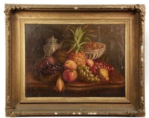 Still Life With Fruit And Glass Bowl