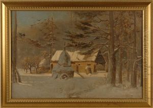 Barnyard In Winter