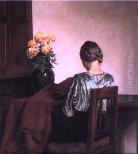 The Seamstress by Gustav Vilhelm Blom