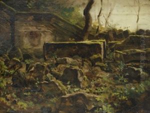 Schlosruine, Von Der Natur Langsam Uberwachsen by Hugo Von Blomberg