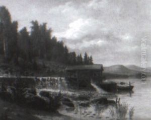 Sommarlandskap Med Vattens+g by Albert Blombergsson