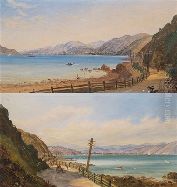 Views Of Wellington Harbour From The Hutt Road ( 2 Works) - view 1