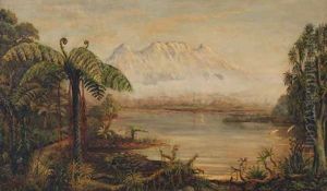 Untitled (landscape (from Waiouru Or Ohakune Looking Towards Ruapehu Over Lake Karioi?)