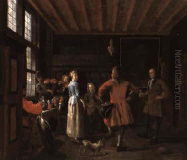 An Elegant Couple Dancing To A Duet In An Interior - view 1