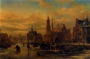Skaters On A Frozen Canal