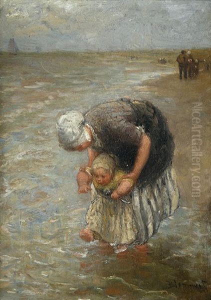 Mother And Child At The Seaside - view 1