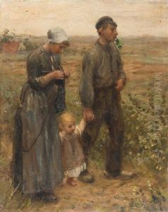 Bauernfamilie Mit Kind by Bernardus Johannes Blommers