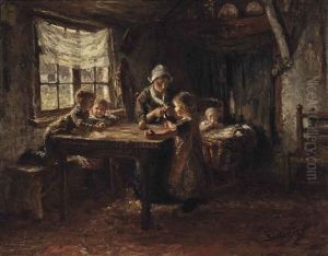 Eating Apples by Bernardus Johannes Blommers
