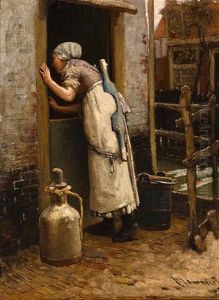 The Milk Maid by Bernardus Johannes Blommers