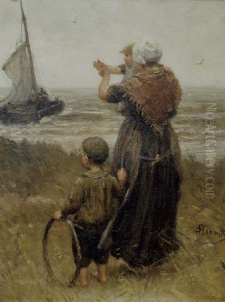Waving Goodbye To Father - view 1