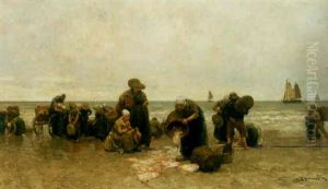 Examining The Catch by Bernardus Johannes Blommers