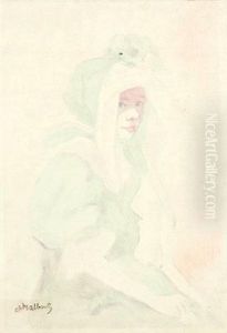 Woman In Green by Adolphe Albert
