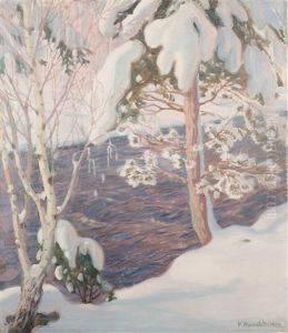 Winter Landscape by Vaeinoe Alfred Blomstedt