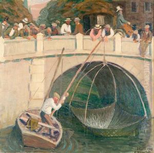 The Fisherman Has An Audience by Vaeinoe Alfred Blomstedt