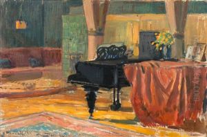 Interior From Hvittorp by Vaeinoe Alfred Blomstedt