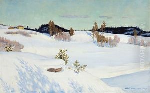 Winter Landscape From Karelia by Vaeinoe Alfred Blomstedt