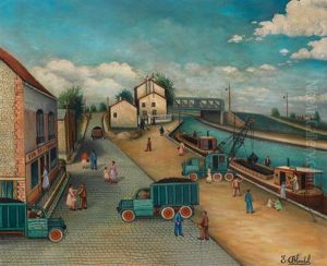 Le Canal De L'ourq by Andre Blondel (Aleksander Blonder)