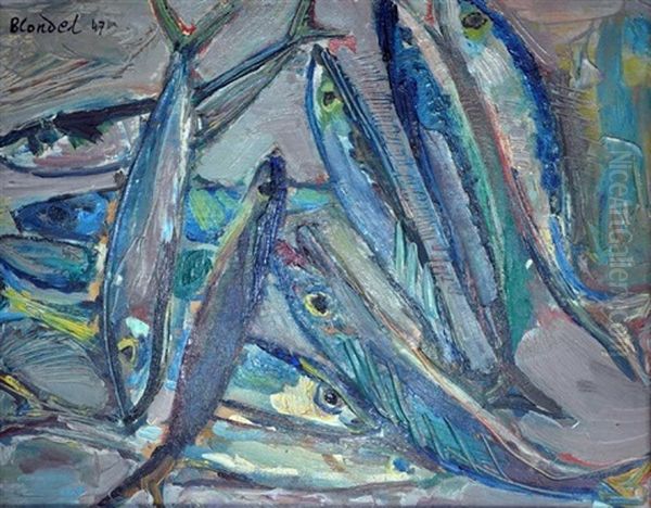 Composition Aux Poissons Et Etude D'un Portrait De Femme (recto-verso) - view 1