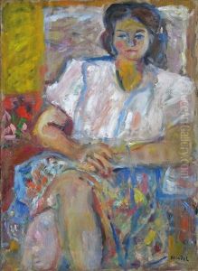 Femme Assise by Andre Blondel (Aleksander Blonder)