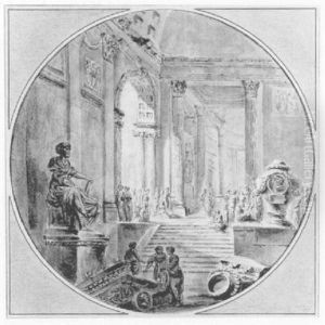 Interieur D'un Edifice Antique by George-Francois Blondel