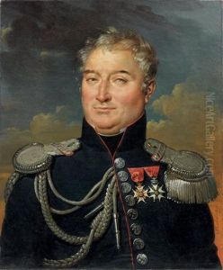 Portrait En Buste D'un Chef D'escadron De La Garde Nationale A Cheval De France
