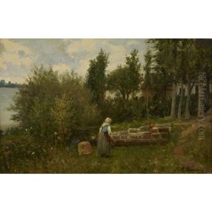 On The Seine, Between Rouen And Honfleur by Hiram Reynolds Bloomer