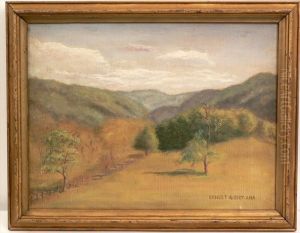 A Verdant Landscape Signed Atthe Lower Right Corner by Ernest Albert