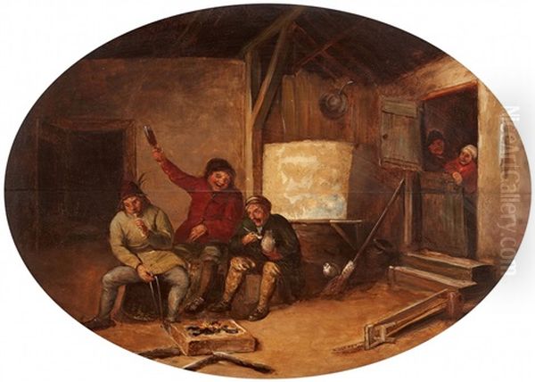 Stubeninterieur Mit Trinkenden Bauern - view 1