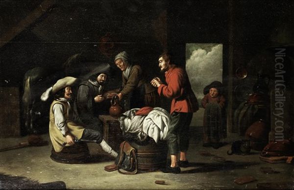 Soldiers In An Interior - view 1