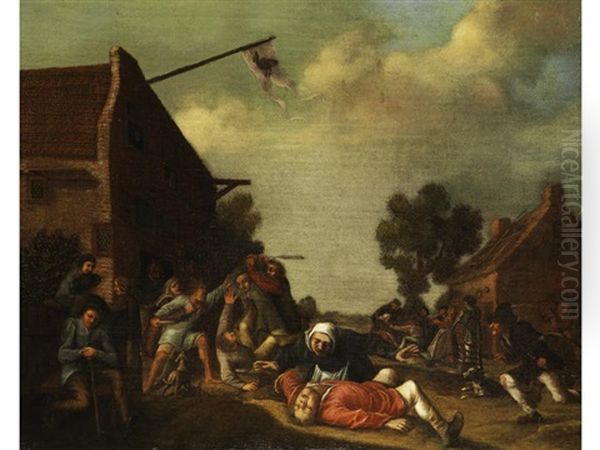 Rauferei In Einem Hollandischen Dorf - view 1