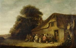 Szene Vor Einem Gasthaus