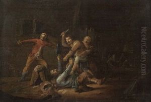 Rixe Pres D'une Auberge by Pieter de Bloot