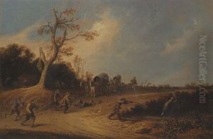 An Ambush By A River by Pieter de Bloot