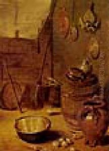 Inneres Einer Scheune by Pieter de Bloot