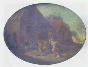 Peasants Carousing Before A Tavern Peasants Carousing Before A Tavern