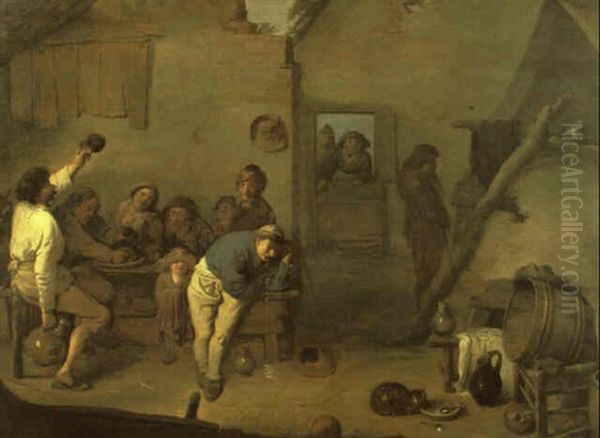 Peasants Carousing In A Tavern Interior - view 1