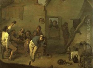 Peasants Carousing In A Tavern Interior Peasants Carousing In A Tavern Interior