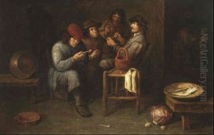 Reunion De Fumeurs Dans Une Taverne by Pieter de Bloot