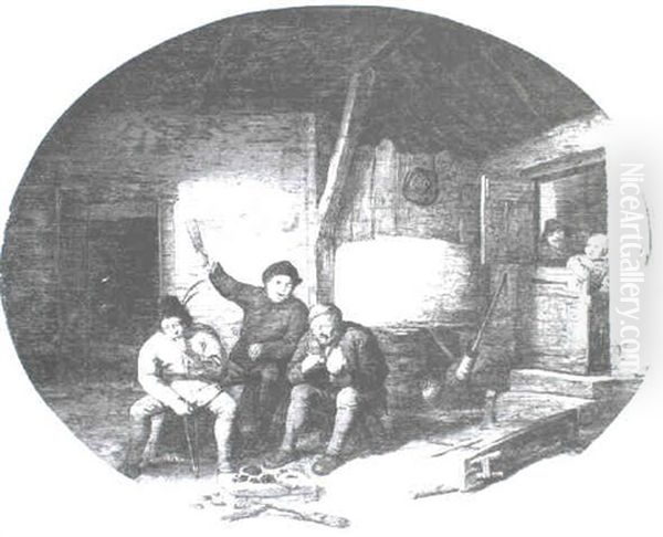 Peasants Carousing In An Interior - view 1