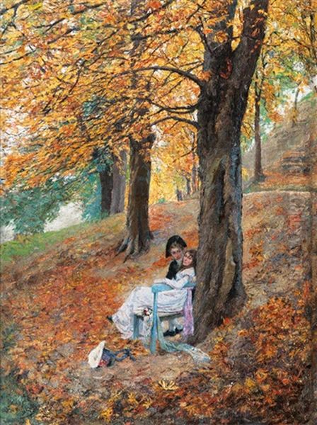 Lovers In An Autumnal Park - view 1