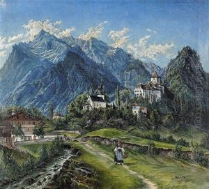 Ansicht Von Schloss Wimmis by Hans Blum