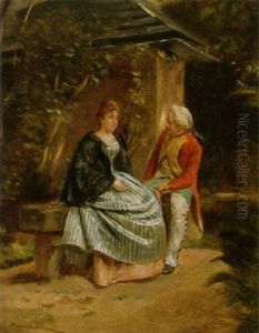 Szene Im Park Mit Einem Paar by Maurice Blum