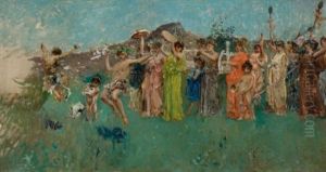 The Vintage Festival (bacchanalia) by Robert Frederick Blum