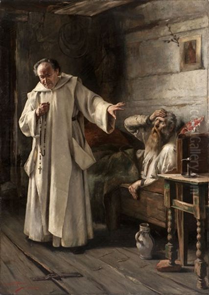 The Confession, A Priest Visiting An Elderly Bedridden Man - view 1