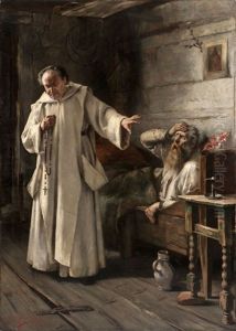 The Confession, A Priest Visiting An Elderly Bedridden Man