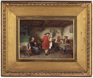 Der Ungleiche Tanz In Der Bauernstube by Ludwig Blume-Siebert