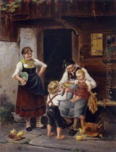 Besuch Beim Grosvater by Ludwig Blume-Siebert